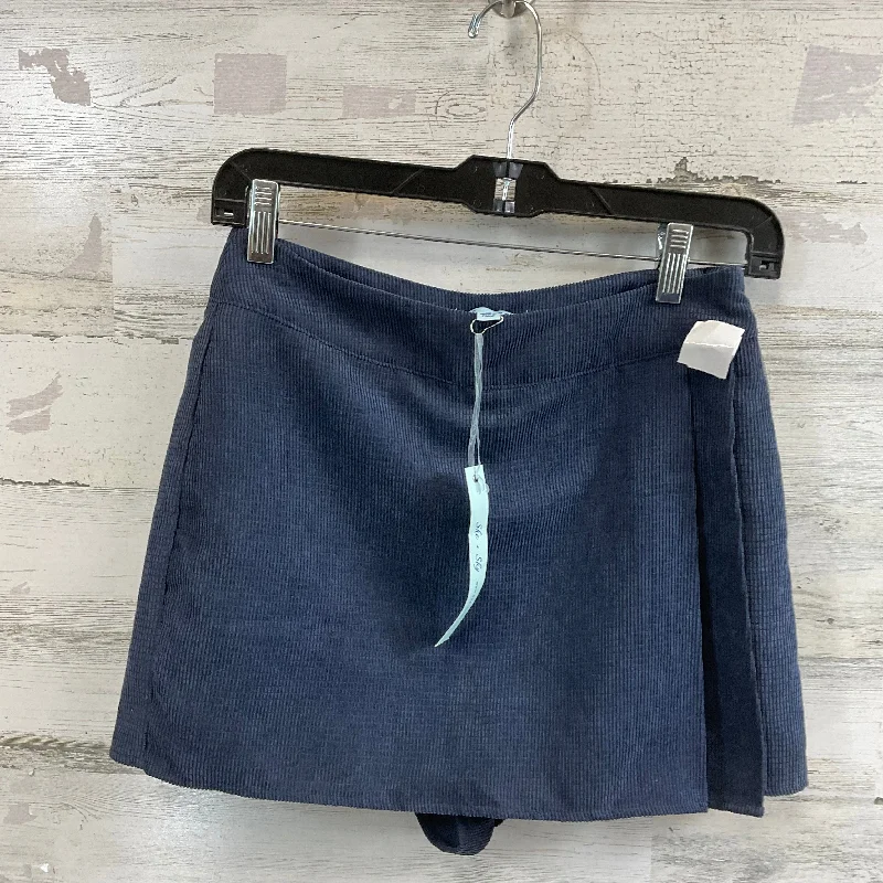 Skort By She + Sky In Blue, Size: S leather skirt durable