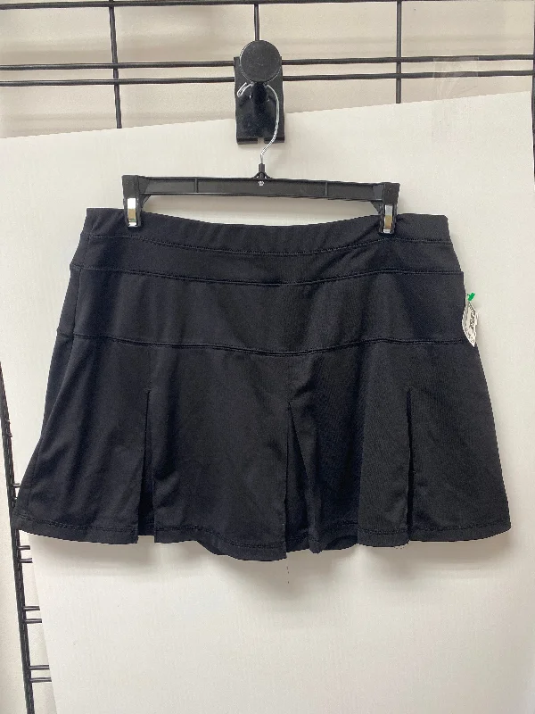 Skort By Tek Gear In Black, Size: L silk skirt lustrous