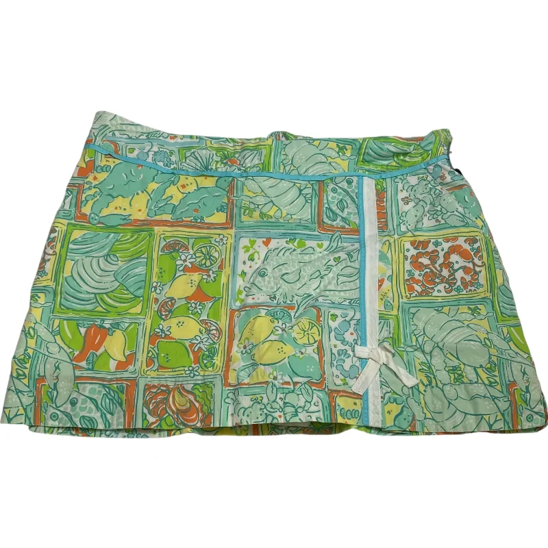 Skort Designer By Lilly Pulitzer In Multi-colored, Size: L leather skirt sleek